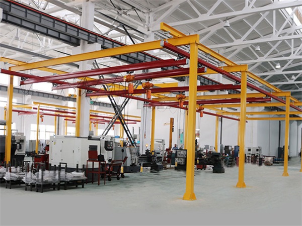 flexible combined free standing bridge crane