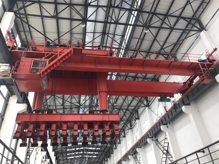 custom overhead crane with grinders